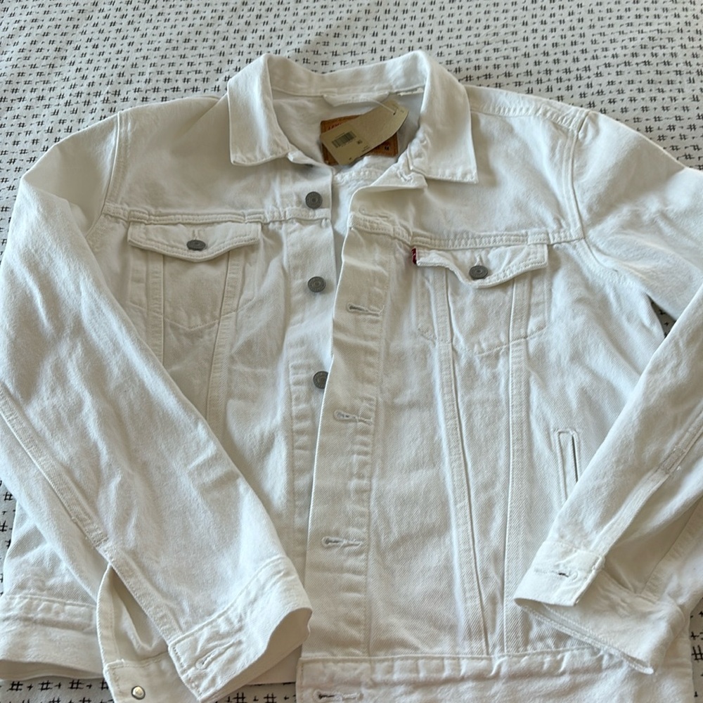 Levi's White Denim Jean Jacket Classic Style